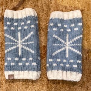 Blue and White Knit Hand/Leg Warmers